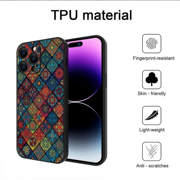 Bohemian Style Case For iPhone 14 Pro Max - MULTICOLOR-SALE - Picture 5 of 11